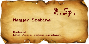 Magyar Szabina névjegykártya