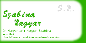 szabina magyar business card